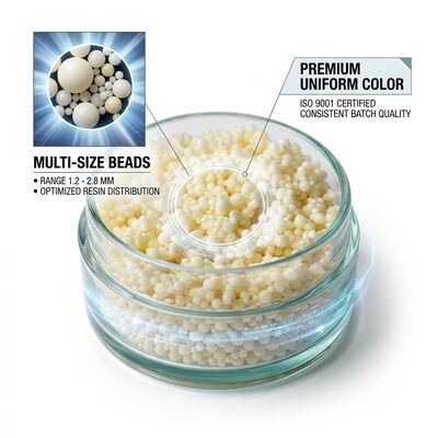 効率的な硬水処理用途向けの高い稼働能力の水軟化陽イオン交換樹脂
