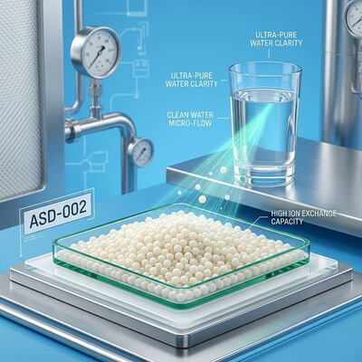 ASD-002 強い塩基アニオン交換樹脂ナイトレート除去媒介 99.8% 純度 飲料水植物用