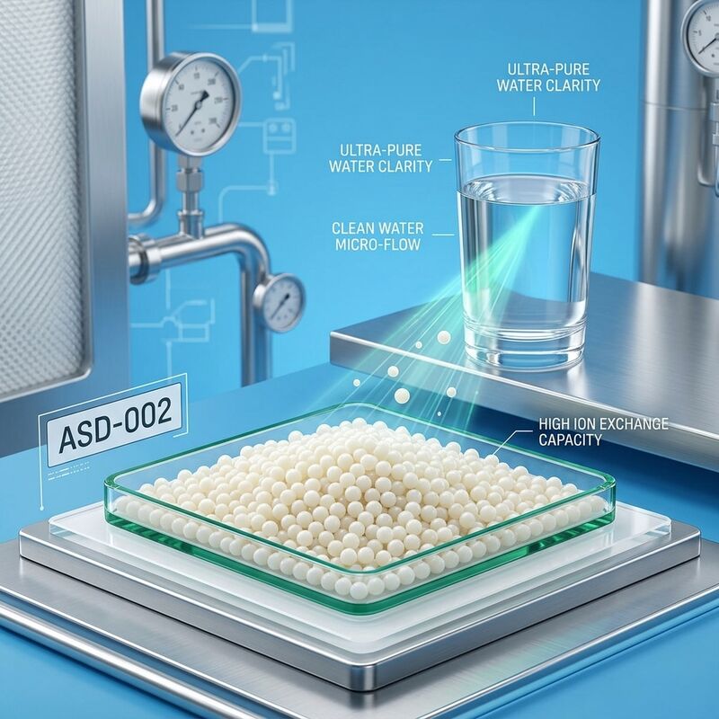 ASD-002 強い塩基アニオン交換樹脂ナイトレート除去媒介 99.8% 純度 飲料水植物用
