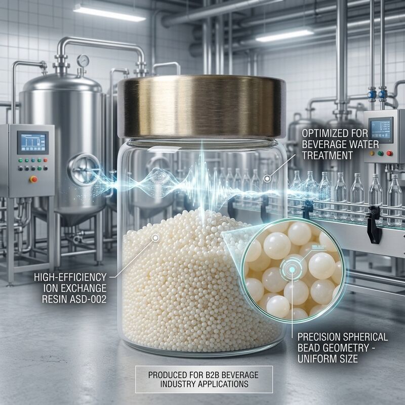 ASD-002 アニオン交換樹脂 99.8% 純度 食品産業プロセス用水硝酸除去用強塩基ビーズ