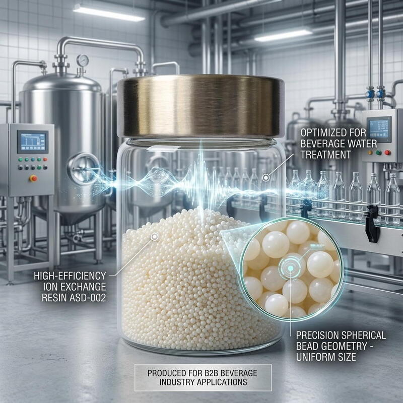 ASD-002 アニオン交換樹脂 99.8% 純度 食品産業プロセス用水硝酸除去用強塩基ビーズ
